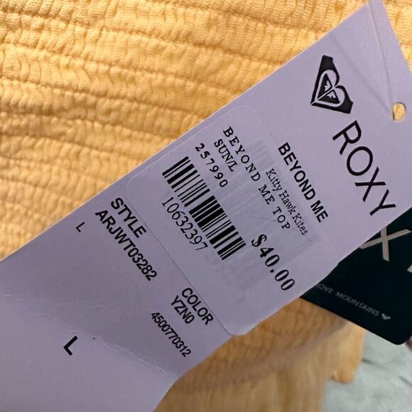 NEW WITH TAGS Beyond Me Cotton Crop Tank by ROXY size Large - Picture 4 of 4